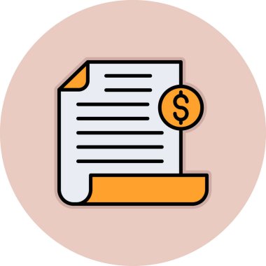 Kağıt simgesinin vektör illüstrasyonu