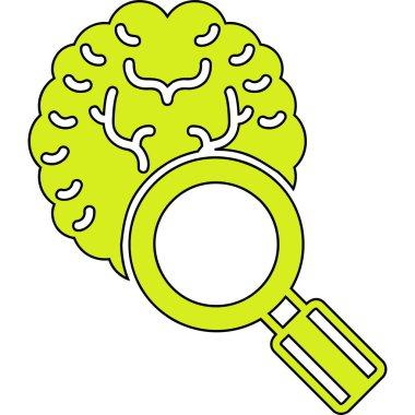 beyin ikonu vektör illüstrasyonu