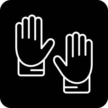 eldiven web simgesi, vektör çizim