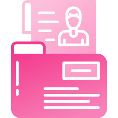 Elinde belge olan bir kadının vektör illüstrasyonu