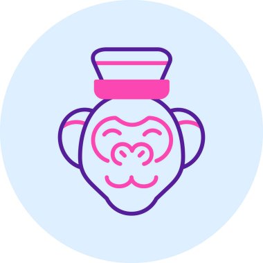 Maymun. Web simgesi basit illüstrasyon