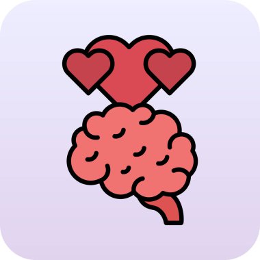 Kalpli beyin, vektör illüstrasyon tasarımı