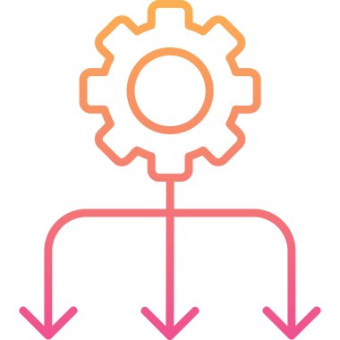 Modern dişli simgesinin vektör çizimi