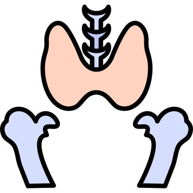 anatomi organı insan simgesi doldurulmuş ana hatlar biçiminde