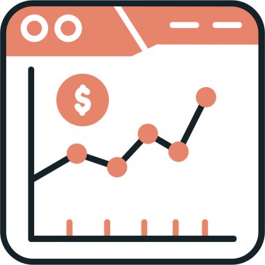 İş grafik vektör simgesi. düz tasarım illüstrasyon.