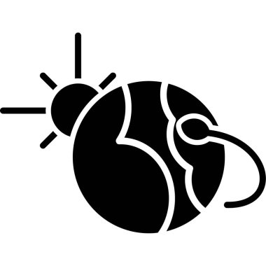 Güneş. Web simgesi basit illüstrasyon