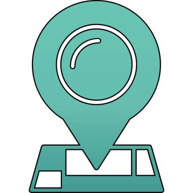 konum pin simgesi vektör illüstrasyonu