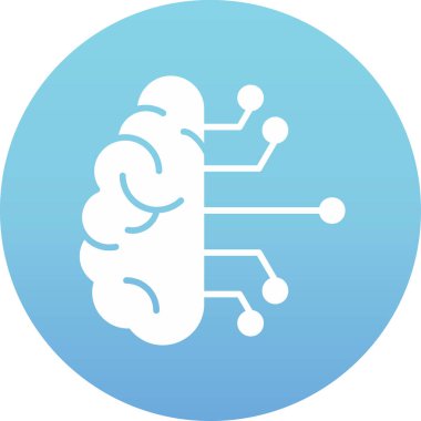 beyin ikonu vektör illüstrasyonu