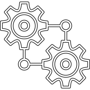 Vites ve dişli ikonu. vektör illüstrasyonu