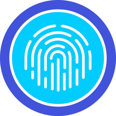 Parmak izi. Web simgesi basit illüstrasyon