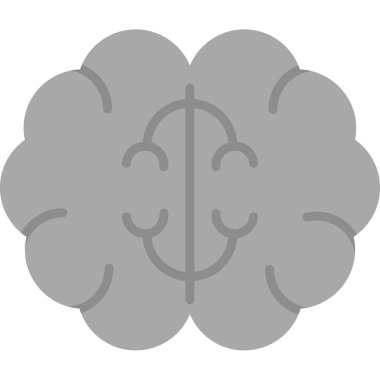 Beyin ikonu. Düz dizayn. vektör illüstrasyonu