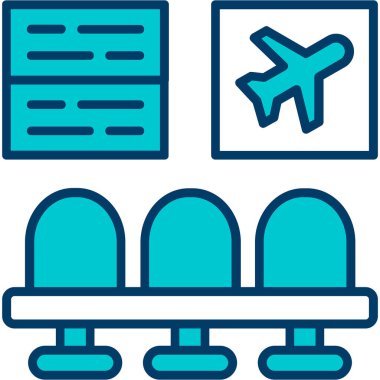 Uçak uçuş simgesi, vektör illüstrasyonu