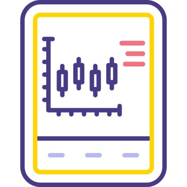 analitik web simgesi, basit vektör illüstrasyonu