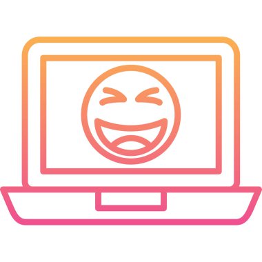 Dizüstü bilgisayar simgesi vektör çizimi