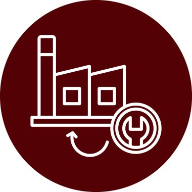 Modern b 'nin vektör illüstrasyonu fabrikanın ikonundan yoksun