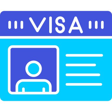 vize simgesi vektör illüstrasyonu