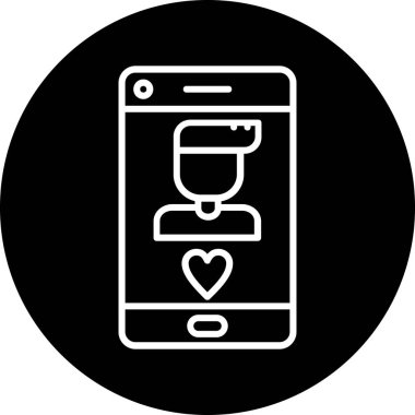 Cep telefonu simgesinin vektör illüstrasyonu