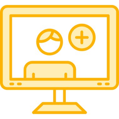 Bilgisayar. Web simgesi basit illüstrasyon