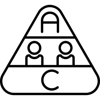 Piramit. Web simgesi basit illüstrasyon