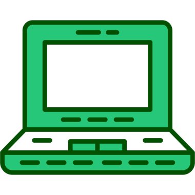 dizüstü bilgisayar simgesi. dizüstü bilgisayar vektör simgesi rengi düz izole