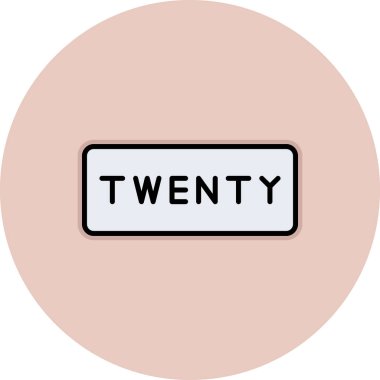 2 ve düz vektör simgesi dekoru