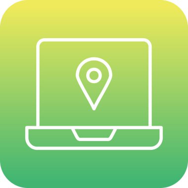 konum pin simgesi, vektör illüstrasyonu