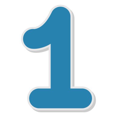 Bir numara işareti. vektör çizimi tasarımı