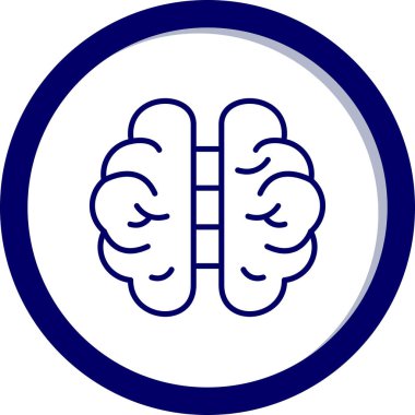 Beyin. Web simgesi basit illüstrasyon