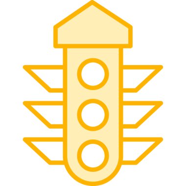 Ampul ışığı simgesi ile doldurulmuş dış hat biçimi