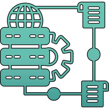 Veri Merkezi simgesini, vektör çizim