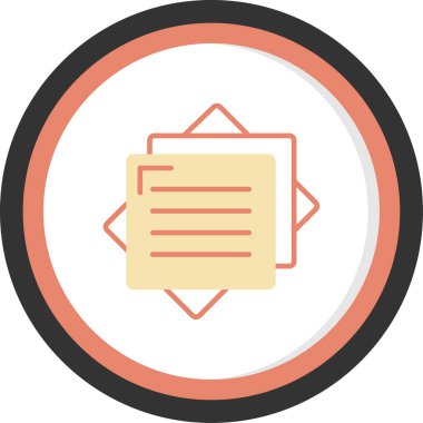 Belge. Web simgesi basit illüstrasyon