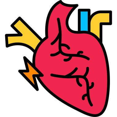 Oklu kalp, illüstrasyon, beyaz arkaplan üzerinde vektör.