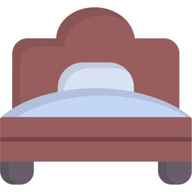 Otel yatak vektör simgesi