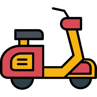 scooter simgesi vektör illüstrasyonu