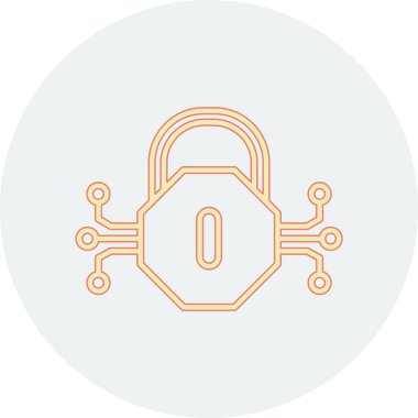 Vektör kilitleme simgesi. modern soyut kavram