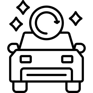 araba simgesi, vektör illüstrasyonu