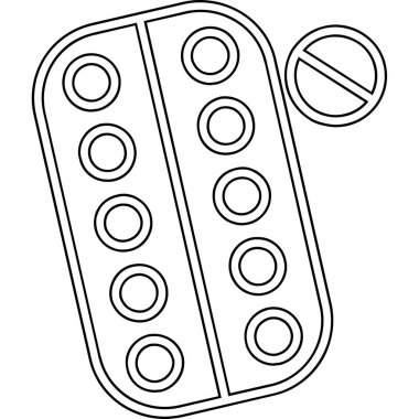 vektör çizgi film hapları