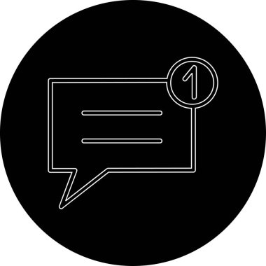 vektör ileti simgesi, basit vektör illüstrasyonu