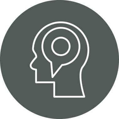 Fikir simgesi vektör illüstrasyonu