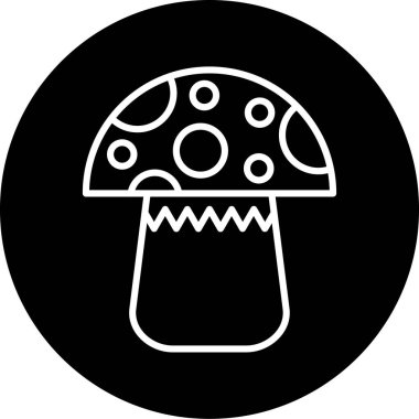 mantar simgesi vektör illüstrasyonu