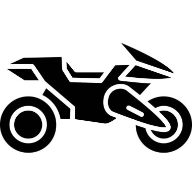 motosiklet simgesi vektör illüstrasyonu