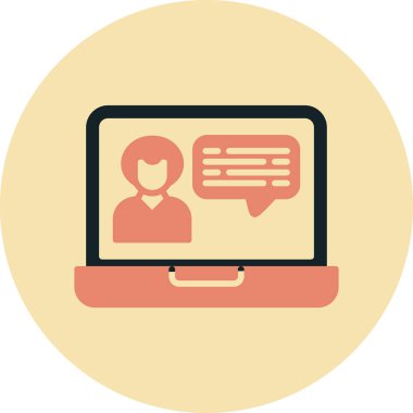 Dizüstü bilgisayar simgesinin vektör çizimi