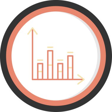 İş grafiği Web simgesi basit illüstrasyon