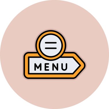 menü vektör simgesi modern basit illüstrasyon