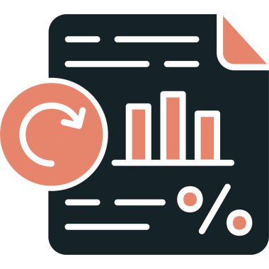 Veri analizi renkli vektör simgesi