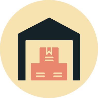 Bir bina simgesinin vektör illüstrasyonu