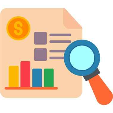 iş yönetimi düz simgesi, vektör illüstrasyonu