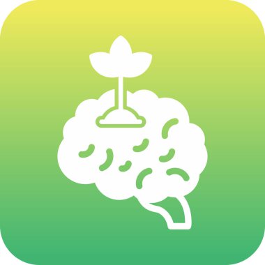 beyin ikonu vektör illüstrasyonu