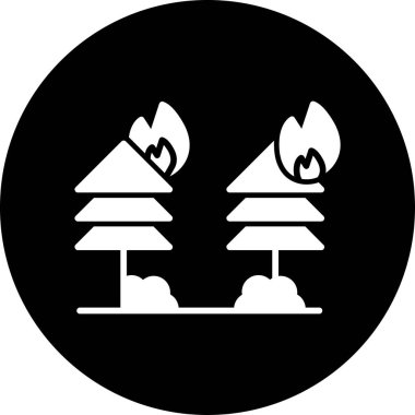 Bir ağaç simgesinin vektör illüstrasyonu