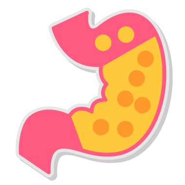 Mide simgesi, vektör illüstrasyonu